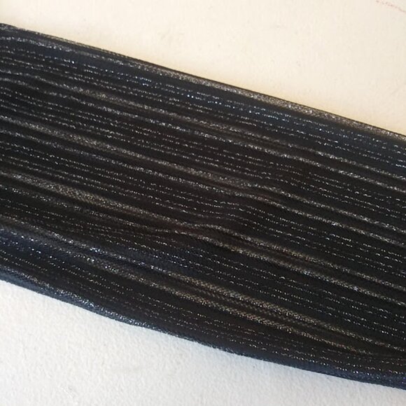 Absolutely Famous women's size S black and silver metallic long sleeve blouse - Picture 10 of 15